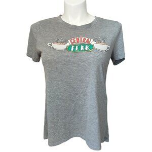 Friends Central Perk Coffee Graphic Tee Womens XXL Plus Gray Short Sleeve Shirt